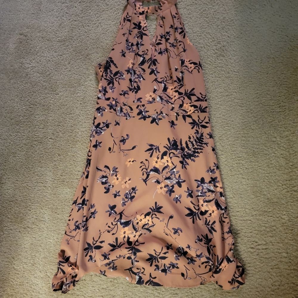 NWOT Express Floral High Neck Midi Dress
